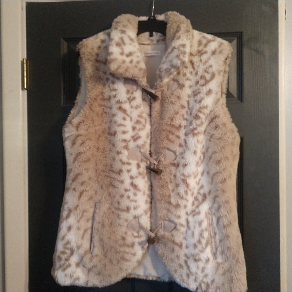 Glamcore Western Bullhorn Faux Fur Lined Vest Warm Woodland Winter Wear Medium